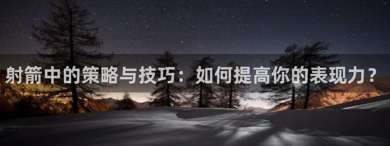 oety欧亿：射箭中的策略与技巧：如何提高你的表现力？